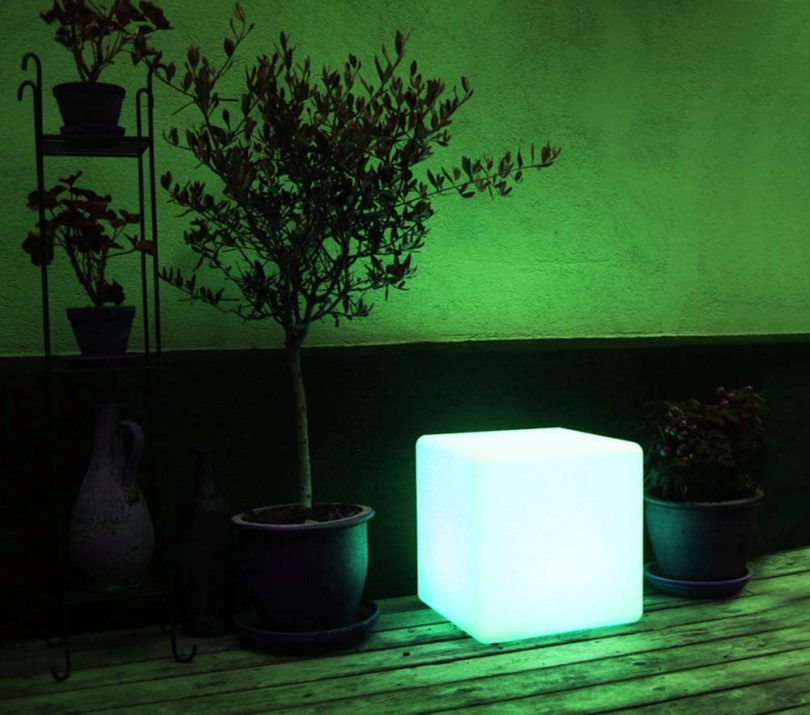 Mr.Go Waterproof Rechargeable LED Color-changing Light Cube 8″