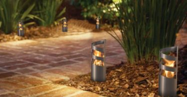 Decorpro D10120 Volution Tabletop Torch, Small, Gun Metal Grey