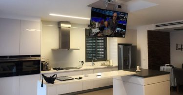 Pro Ceiling Flip Down Motorized wireless TV lift Mount For32-75 inch TV’s