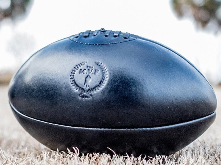 The Modest Vintage Player Executive Black Genuine Leather Rugby Ball