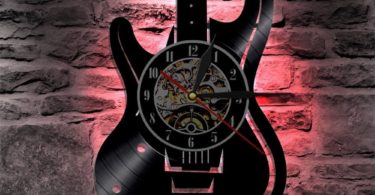 Guitar LED Color Changing Vinyl Wall Clock