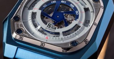 Reign Asher Sapphire Crystal Semi-Skeleton Watch