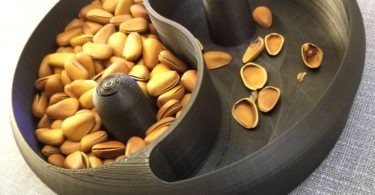 Yin & Yang 3D Printed Nut Bowl
