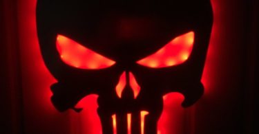 Punisher Mirror Colorful Night Light