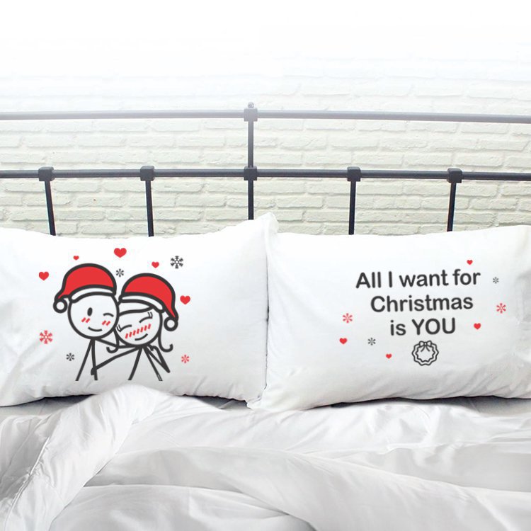 Merry Christmas Couple Pillowcases