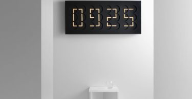 ClockClock 24 in Black with Gold Hands