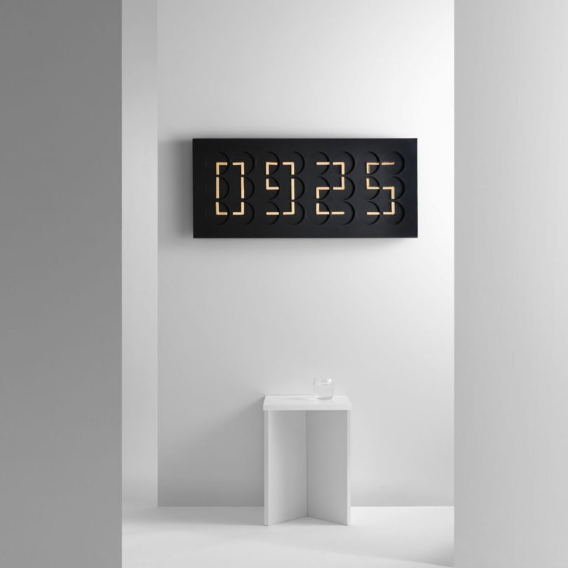 ClockClock 24 in Black with Gold Hands