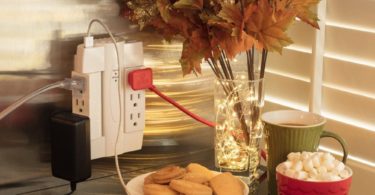 Globe Electric 6 Outlet Swivel 2 USB Port Surge Protector