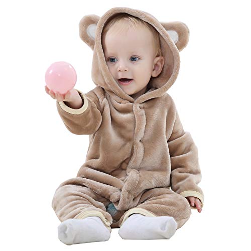 chinatera Baby Boys Girls Hoodies Romper Outfit Onesies Cute Bear Style Pajamas