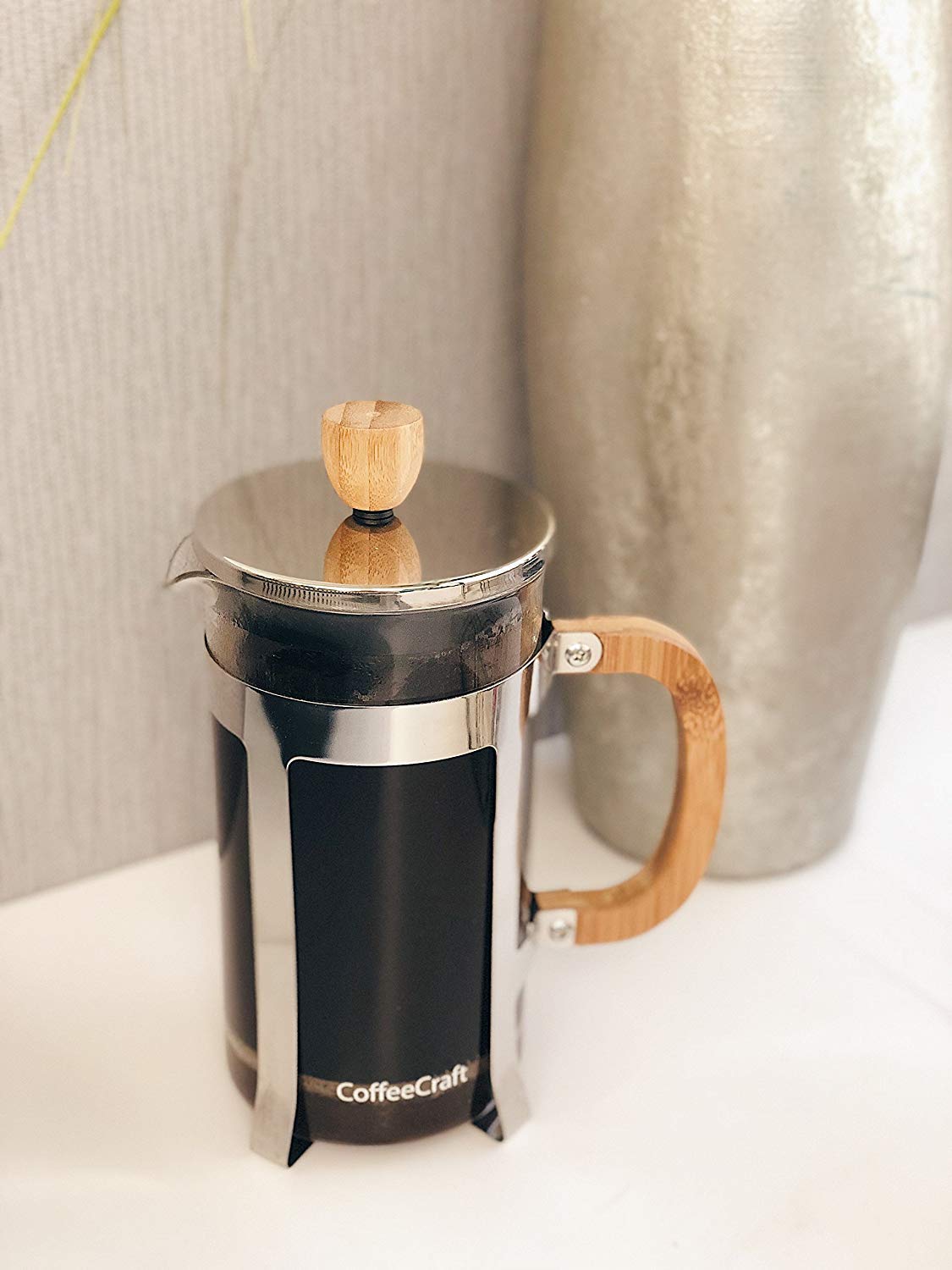 Coffee Craft Co. Bamboo & Glass French Press