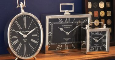 Two’s Company “Greenwich” Desk Clocks
