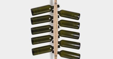 Legnoart Enoteca 10-Bottle Wenge Wood Wall Rack