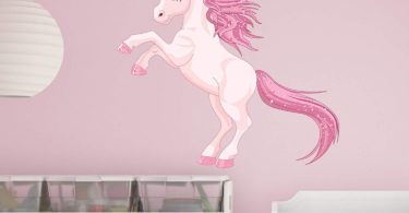Style & Apply Pretty Pink Unicorn Wall Decal by Wall Sticker