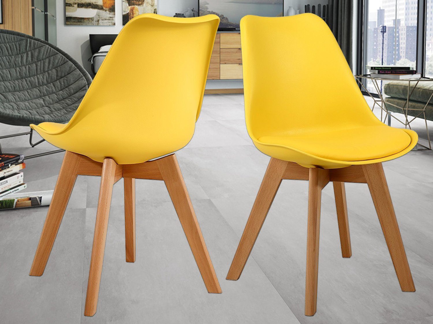 NOBPEINT Eames-Style Mid Century Dining Chairs