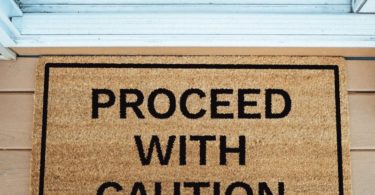 Proceed With Caution Doormat