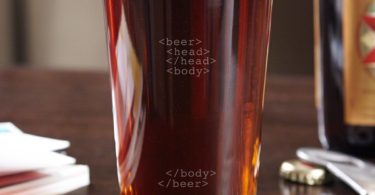 Code to Happiness Pint Glass