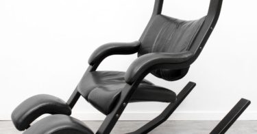 Leather Gravity Balans Relax Armchair by Peter Opsvik for Stokke