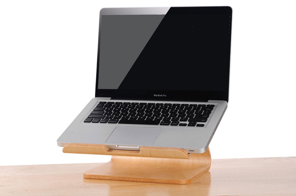 TansyShop Wood Stand Cooler Pad Laptop Riser