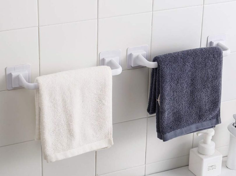 Single Rod Drill Free Towel Bars