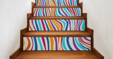 LHKAVE 6Pcs 3D Stairs Stickers