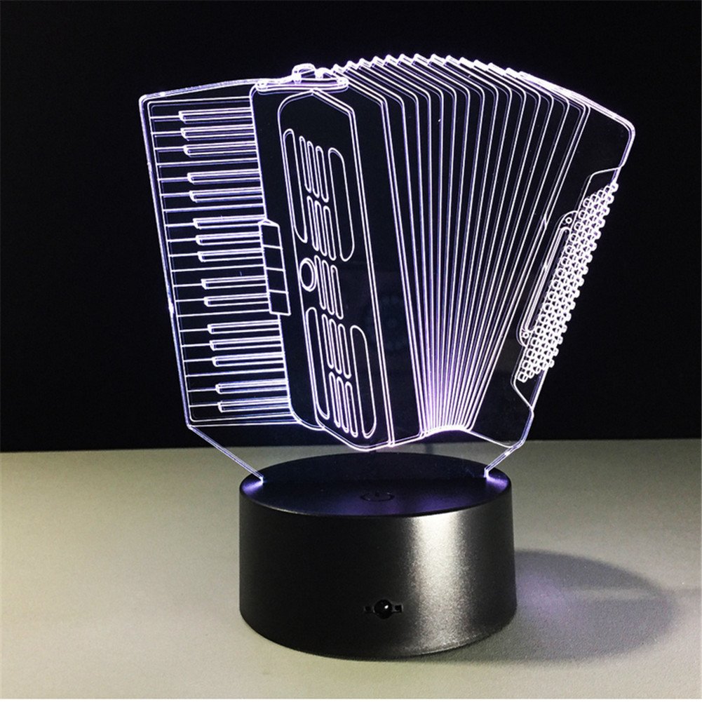 Accordion 3D Light Colorful Remote Touch