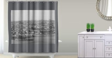 Fremont and Wallingford Photograph Polyester Shower Curtain