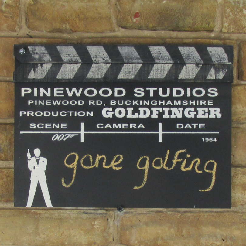 James Bond Goldfinger Black Board