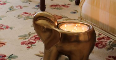 Gold Grand Elephant Candle