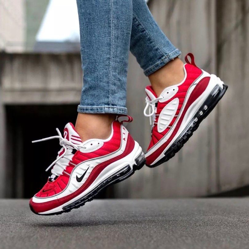 Nike Air Max 98 White Gym Red