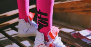 Off-White Pink Wings Socks