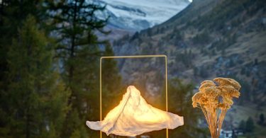 Large Matterlight Table Lamp in Brass & Ash by Boris Dennler