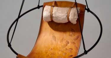 Sling Chair with Embossed Leaves from Studio Stirling