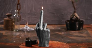 Candellana Candles Candellana- Middle Finger Candle-Gray