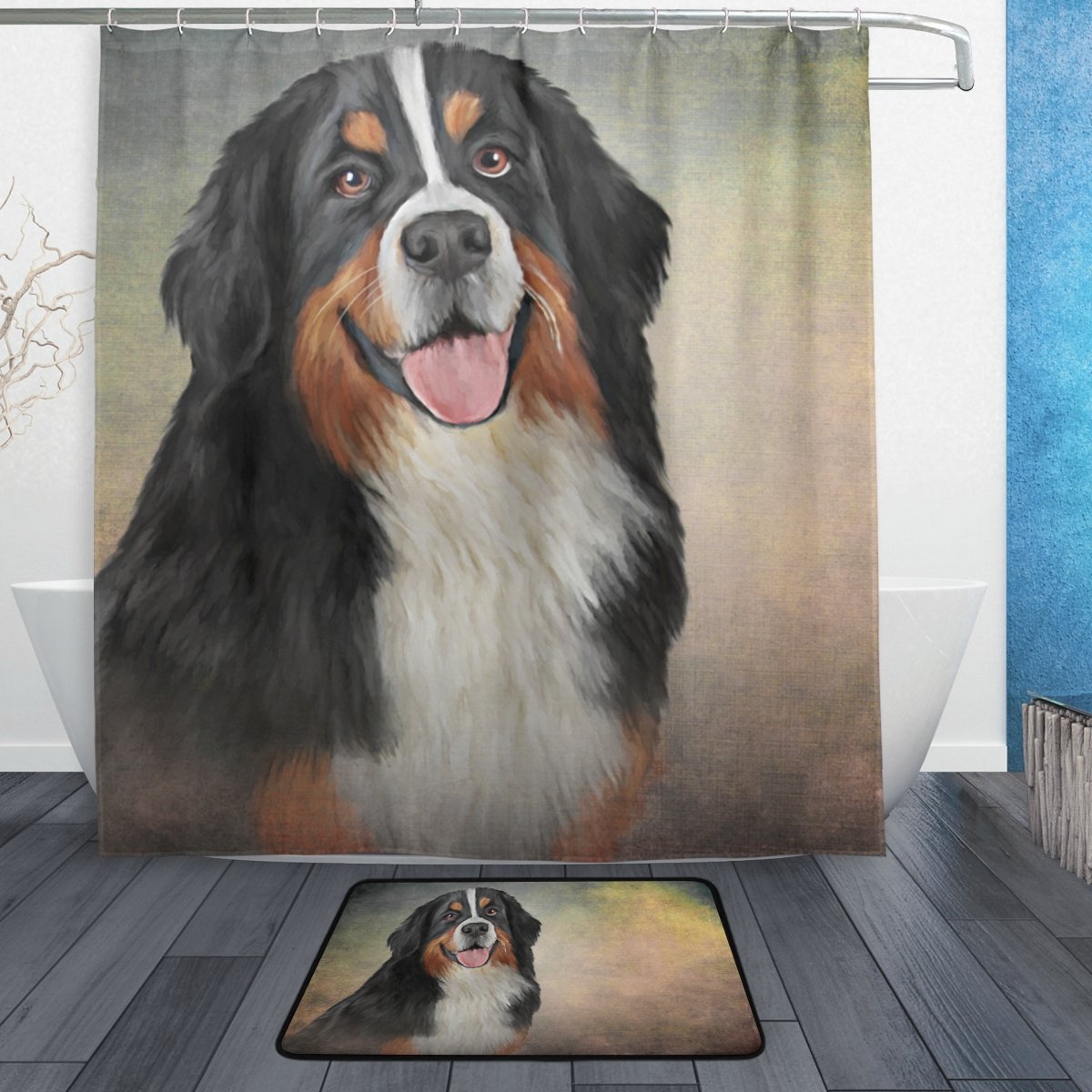 My Daily Bernese Mountain Dog Shower Curtain