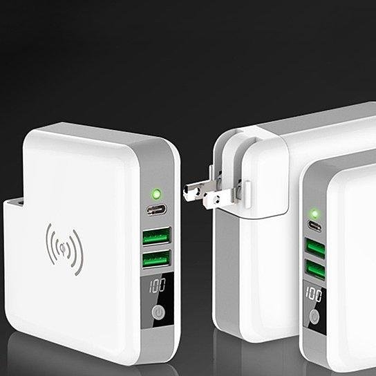 Qi Wireless Charger Plug Power Bank