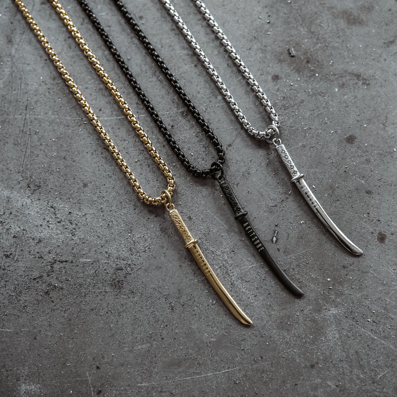 Akitsune Gladius Katana Pendant Necklace