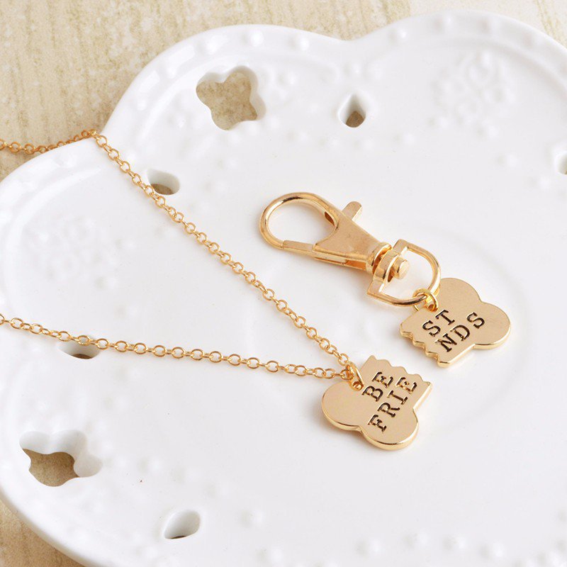 Best Friends Charm Necklace & Keychain