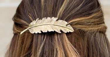 Metal Hairpin Tree Branch Alloy Feather Leaf Style Barrette Pin for Women