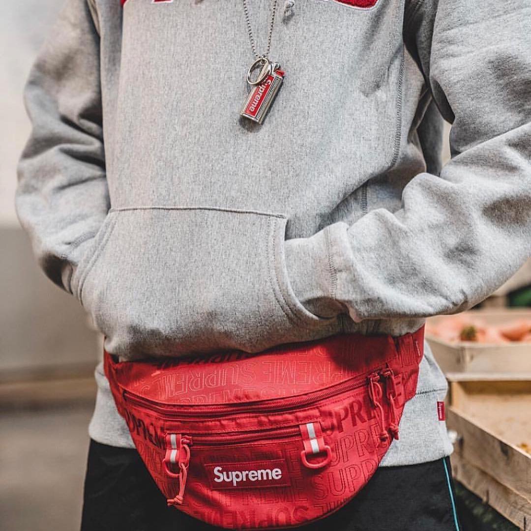 how to wear supreme waist bag