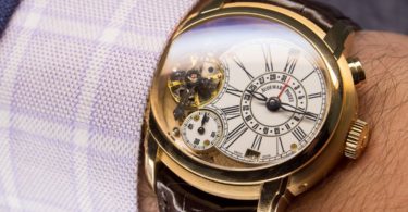 Audemars Piguet Millenary Quadriennium Gold White Enamel Dial 18 Carat Pink Gold Watch