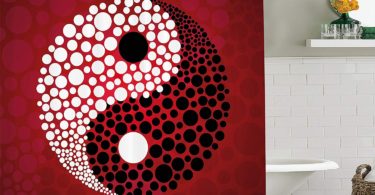 Jagfhhs Ying Yang Decor Shower Curtain Set Abstract Graphic Yin Yang