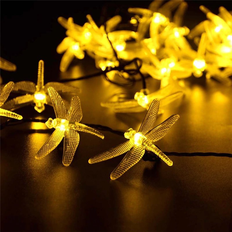 Solar Powered Dragonfly LED Light String