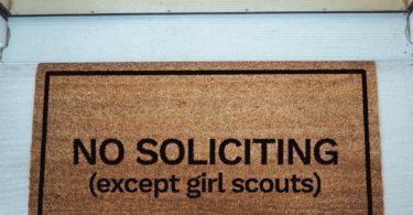 No Soliciting Except Girl Scouts Doormat