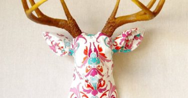 Faux Taxidermy Fabric Deer Head Wall Mount