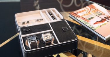 Expedition 3 Watch Box Nappa Leather Black Finish