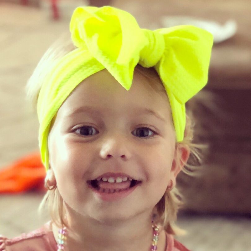 Neon Yellow Head Wrap for Babies/Toddlers by Simplybow