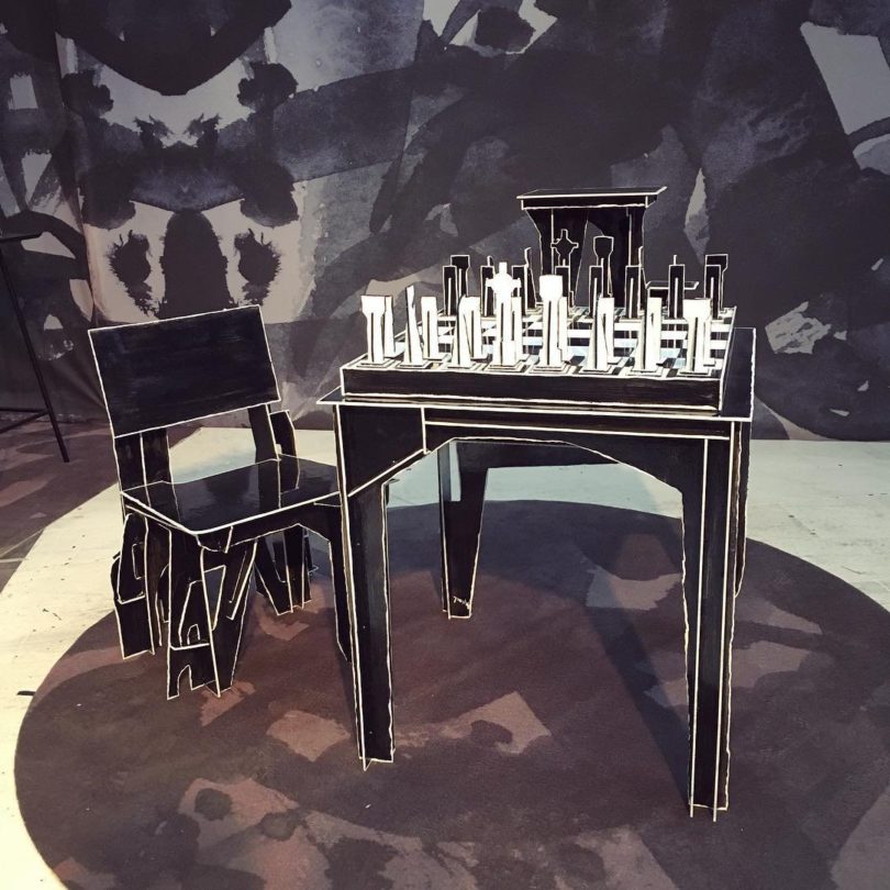 Protopunk Chess Table and Chess Set