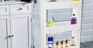 CapsA 3-Tier Mobile Shelf Bathroom Kitchen Storage