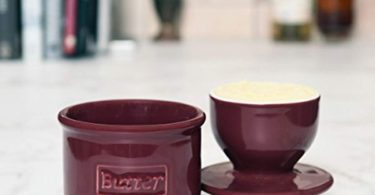 Cafe Retro Crimson Butter Bell Crock