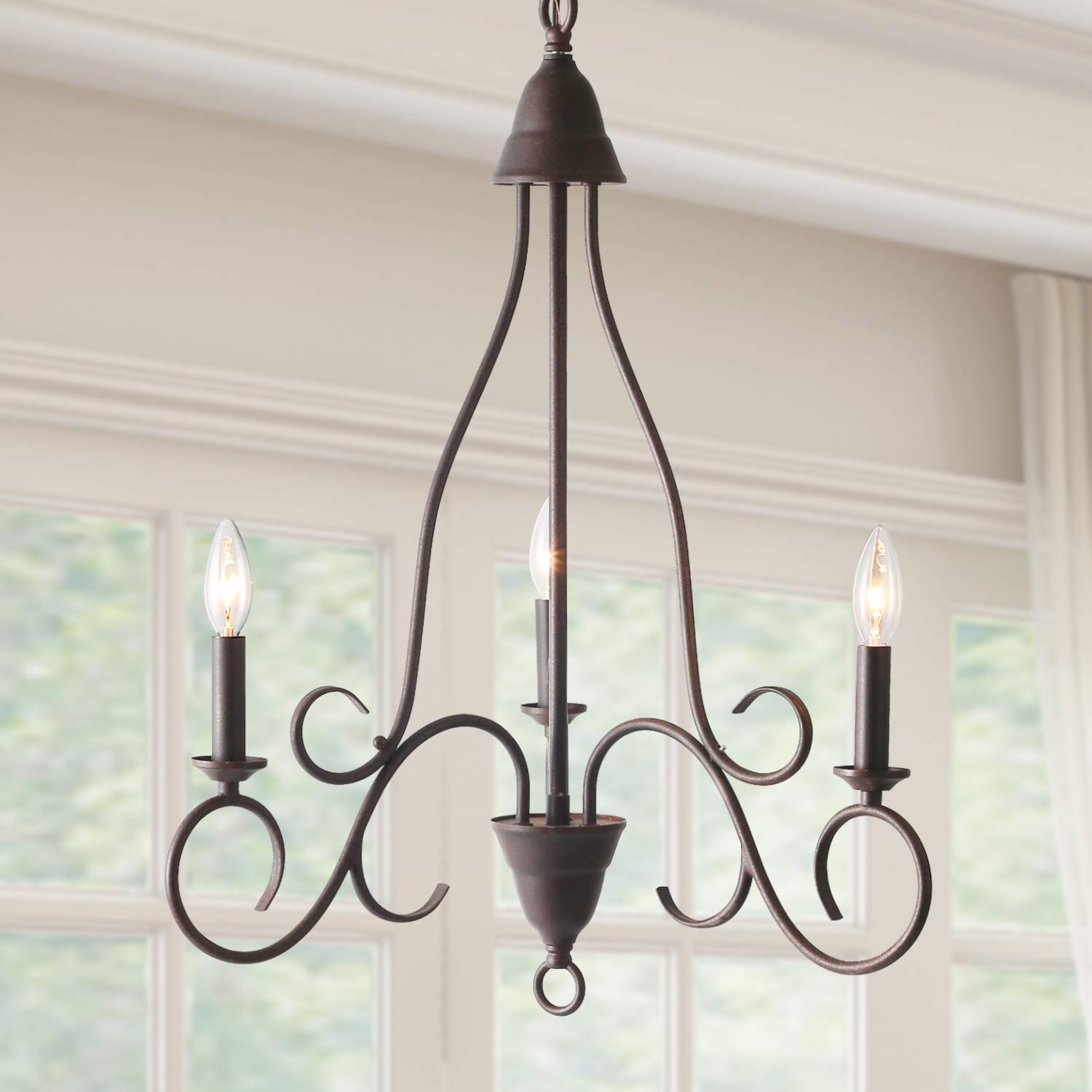 LALUZ 3 Lights Transitional Island Pendant